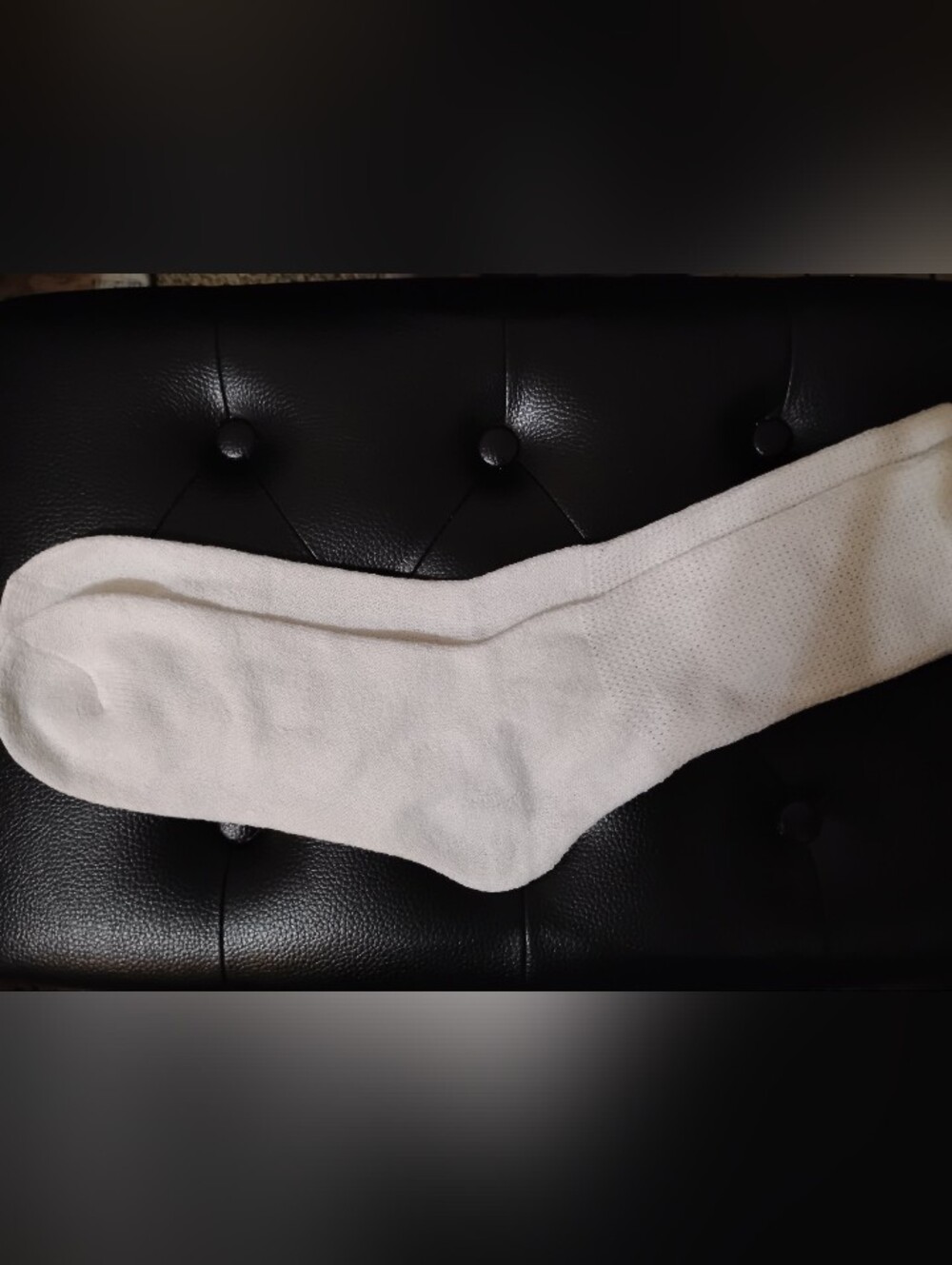 White Good Quality Knitted Socks Approx 11 Inches Foot And 10 Inch Tall